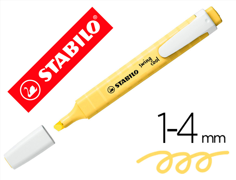 MARCADOR FLUORESCENTE STABILO SWING COOL PASTEL AMARELO