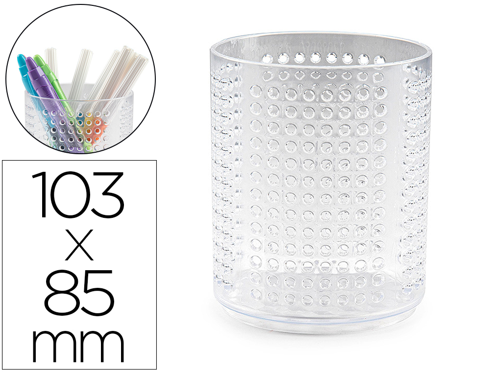 PORTA LAPIS PLASTIFORTE ORGANIZER REDONDO N 6 85X85X103 MM