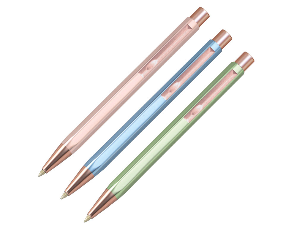 ESFEROGRAFICA BELIUS BRELA CORPO HEXAGONAL COM CLIP 3 ESFEROGRAFICAS CORES PASTEL SORTIDAS EM CAIXA DE OFERTA