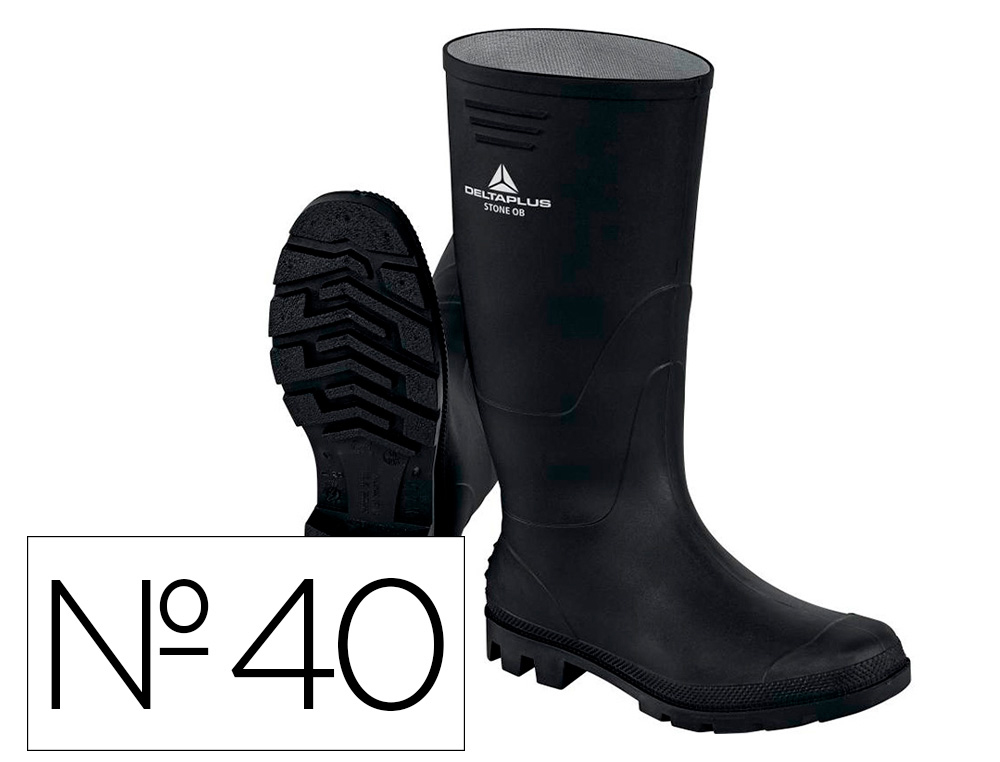 BOTAS DELTAPLUS DE SEGURANCA STONE PVC PRETO SOLA DE PITOES TAMANHO 40
