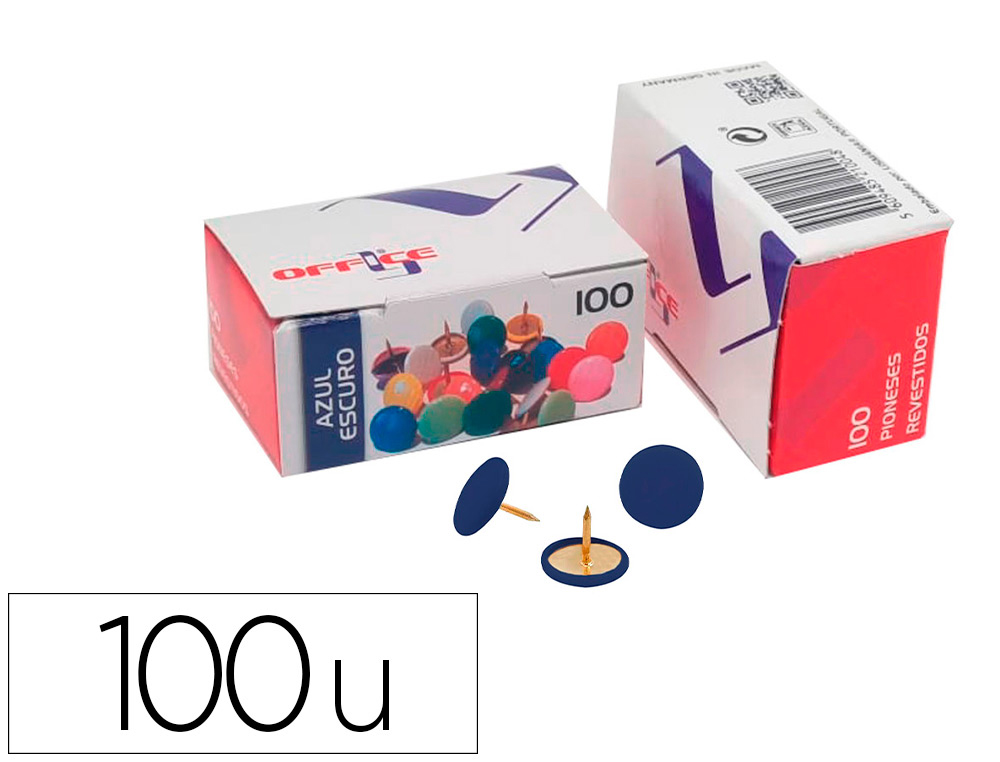 PIONESES LISMANIA OFFICE COR AZUL CAIXA DE 100 UNIDADES