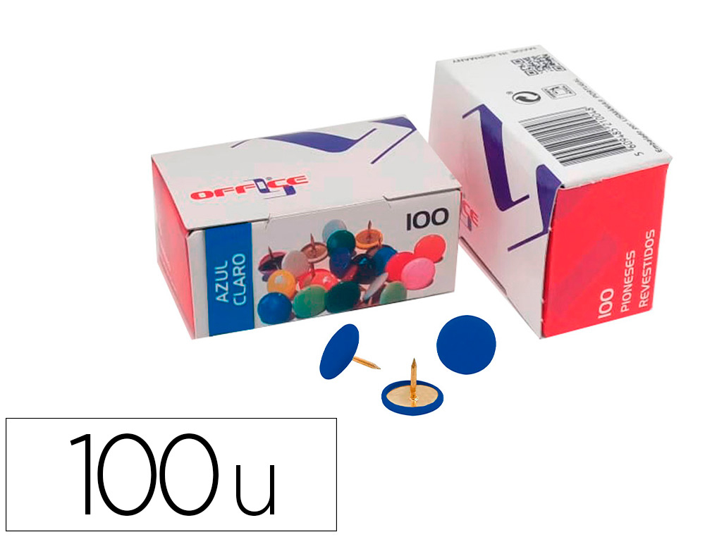 PIONESES LISMANIA OFFICE COR AZUL CLARO CAIXA DE 100 UNIDADES