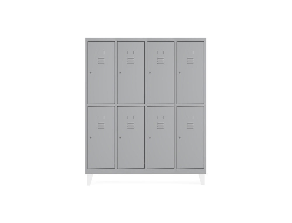 ARMARIO METALICO ROCADA 300 4 MODULOS X 2 PORTAS CINZA 1210X500X1800 MM