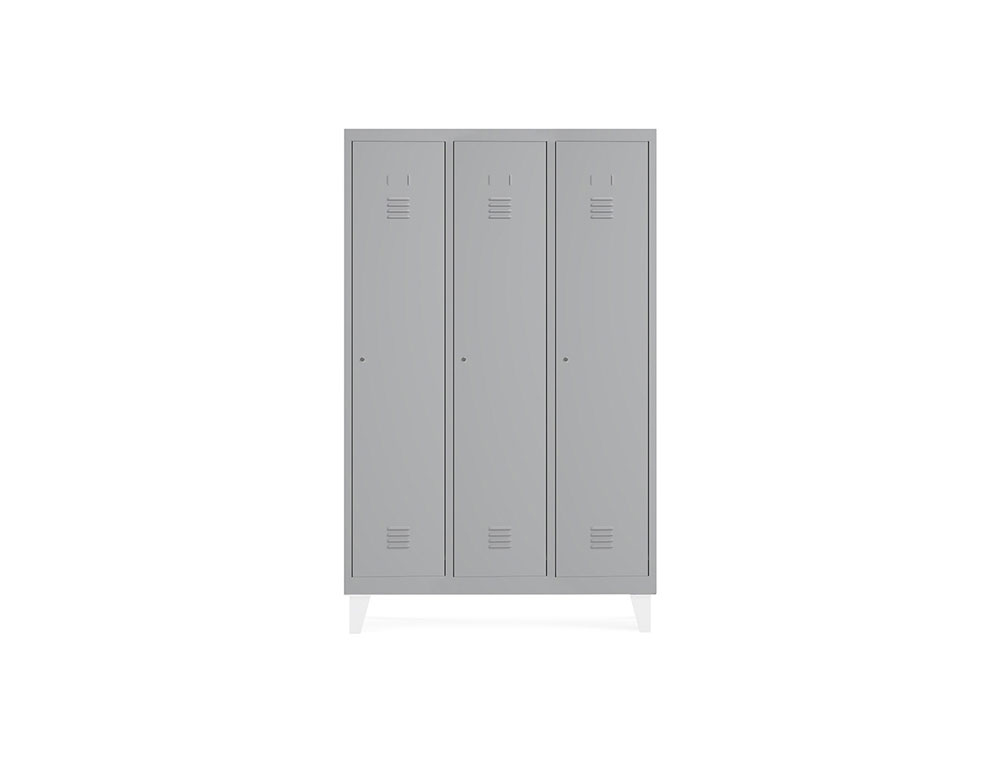 ARMARIO METALICO ROCADA 400 3 MODULOS X 1 PORTA CINZA 1210X500X1800 MM