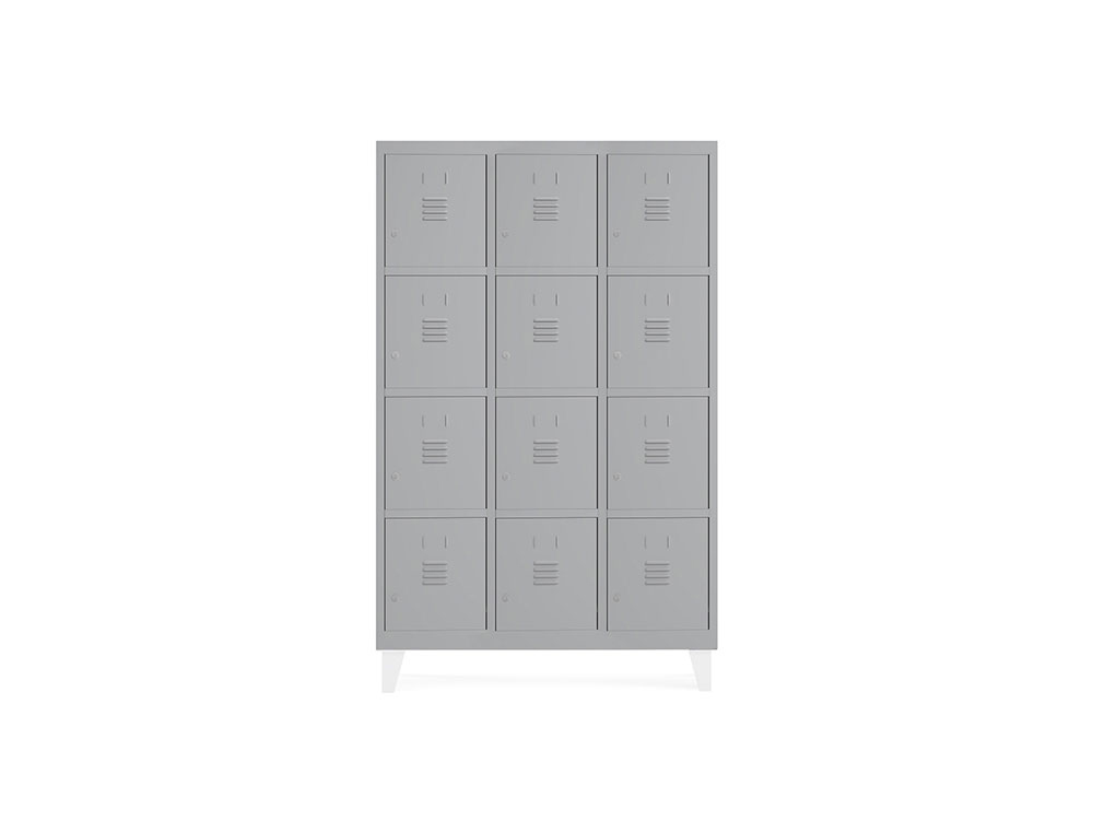 ARMARIO METALICO ROCADA 400 3 MODULOS X 4 PORTAS CINZA 1210X500X1800 MM