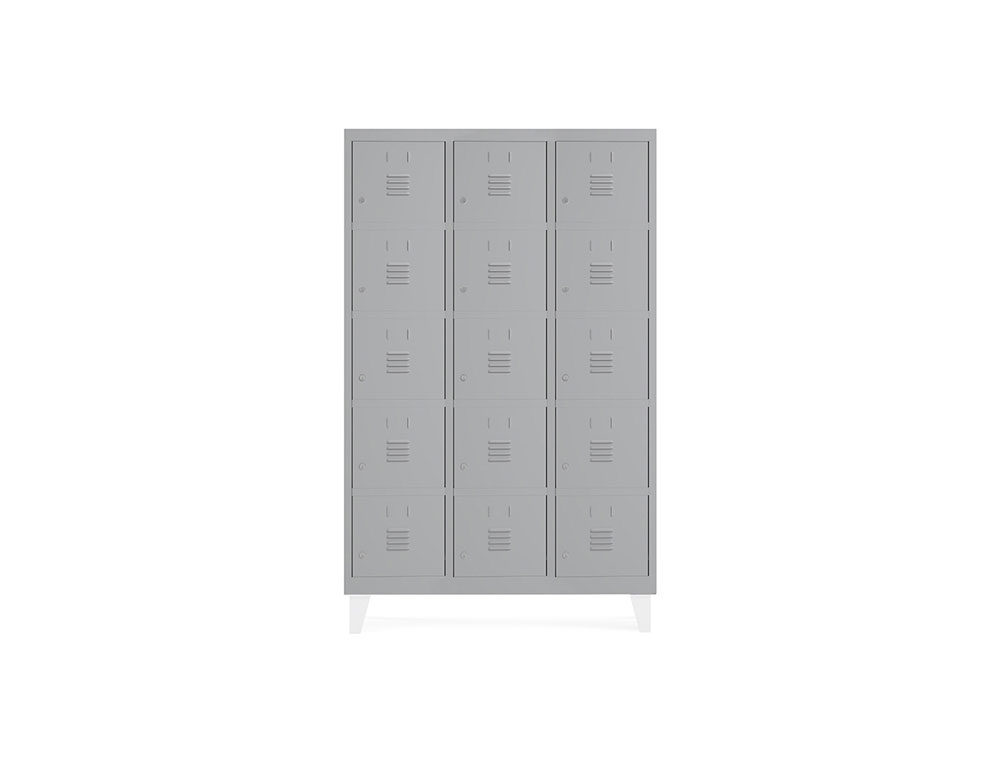 ARMARIO METALICO ROCADA 400 3 MODULOS X 5 PORTAS CINZA 1210X500X1800 MM