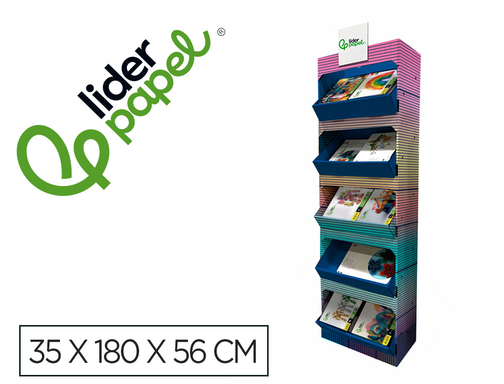 BLOCOS TRABALHOS MANUAIS LIDERPAPEL EXPOSITOR DE CHAO CARTAO COM 160 UNIDADES SORTIDAS 35X180X56 CM