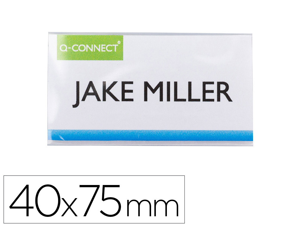 IDENTIFICADOR Q-CONNECT KF14137 CON CLIP MAGNETICO APERTURA SUPERIOR 40X75 MM