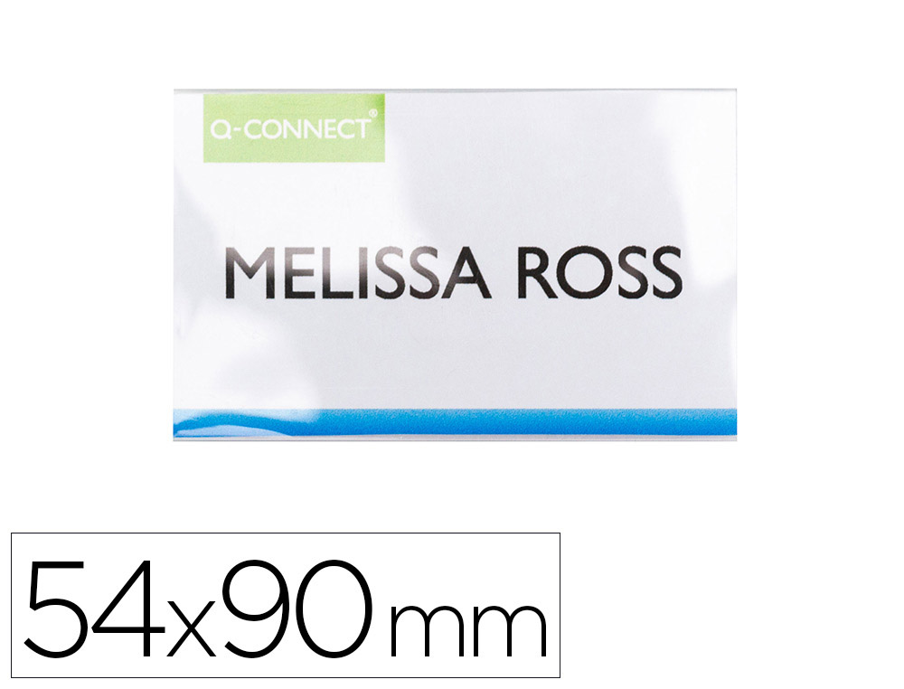 IDENTIFICADOR Q-CONNECT KF14138 CON CLIP MAGNETICO APERTURA SUPERIOR 54X90 MM