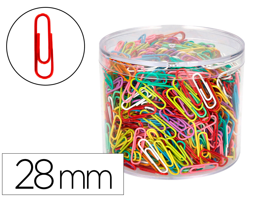 CLIPS N. 2, 28 MM CAIXA 1000 UNIDADES - CORES SORTIDAS