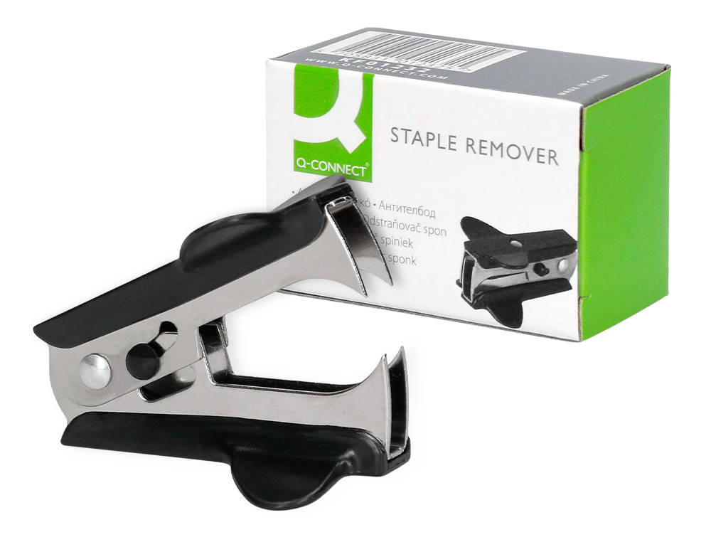 SACA AGRAFES Q-CONNECT PRETO PLASTICO E METAL