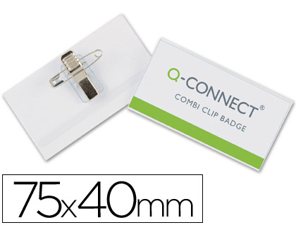 IDENTIFICADOR Q-CONNECT COM MOLA KF-01568 40X75 MM