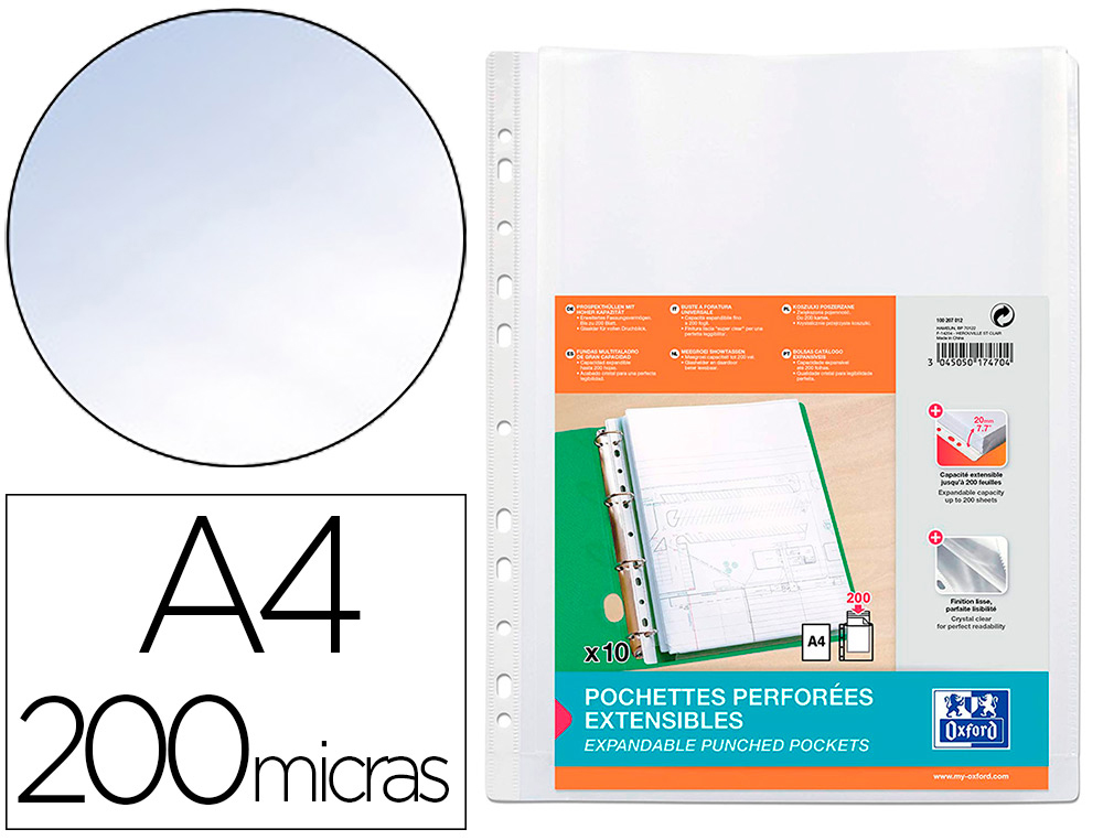 BOLSA CATALOGO/MICA OXFORD COM FOLE DIN A4 200 MICRONS