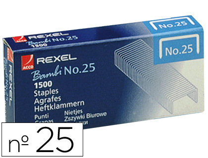 AGRAFES REXEL N. 25 21/4 CAIXA DE 1500