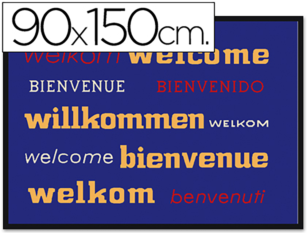 TAPETE FAST-PAPERFLOW ANTI PO DE POLIAMIDO BENVINDO AZUL 90X150 CMS