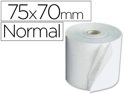 ROLO PAPEL PARA IMPRESSORA 75X70X11 MM 60 GR