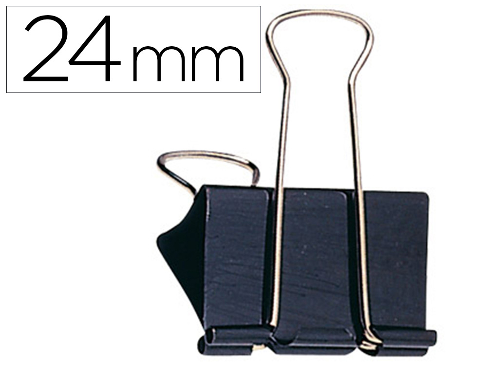 MOLA METALICA Q-CONNECT REVERSIVEL N.2 24 MM CAIXA DE 10 UNIDADES PRETO