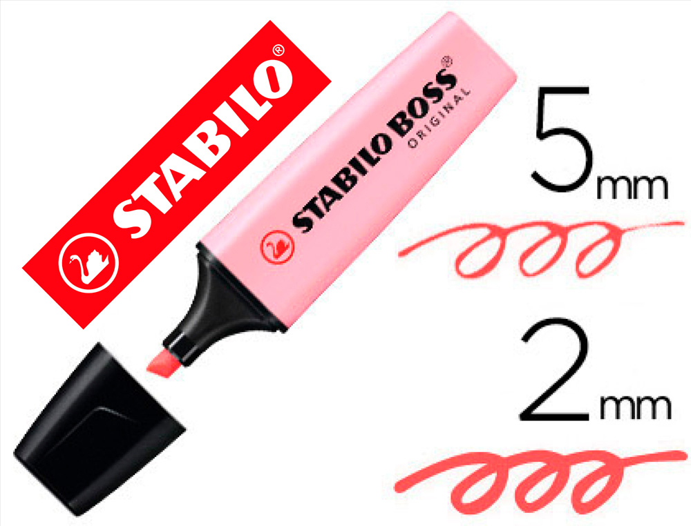 MARCADOR FLUORESCENTE STABILO BOSS 70 PASTEL ROSA
