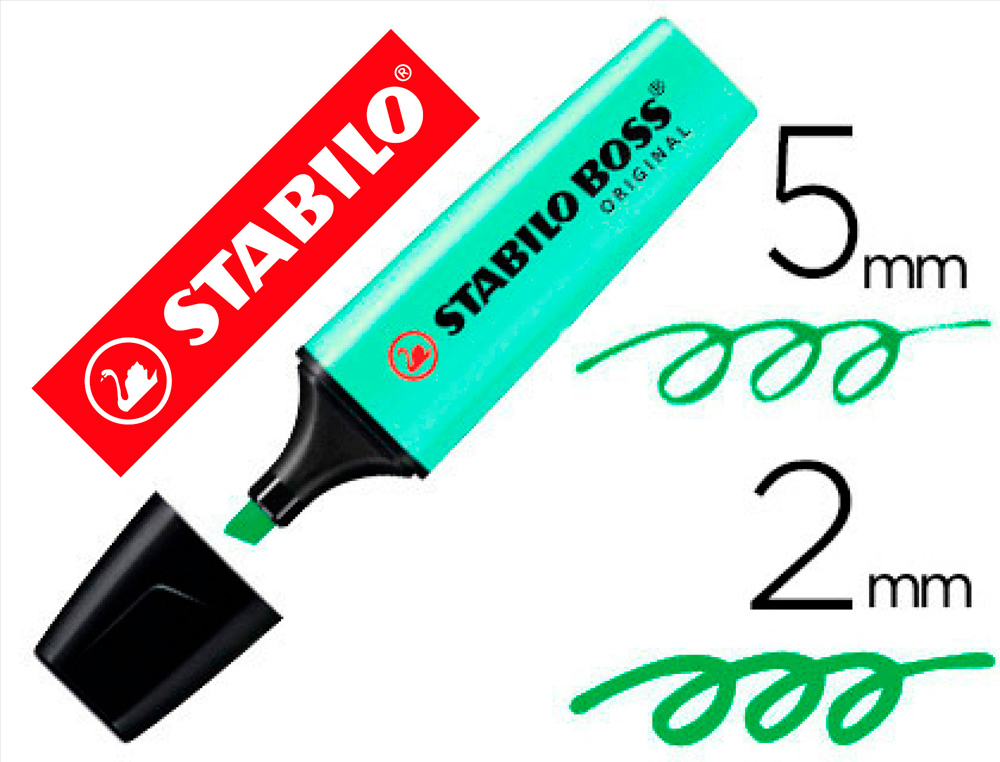 MARCADOR FLUORESCENTE STABILO BOSS 70 PASTEL MENTA