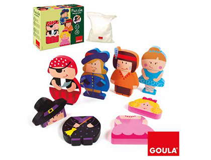 PUZZLE GOULA INFANTIL PERSONAGENS MAGNETICAS