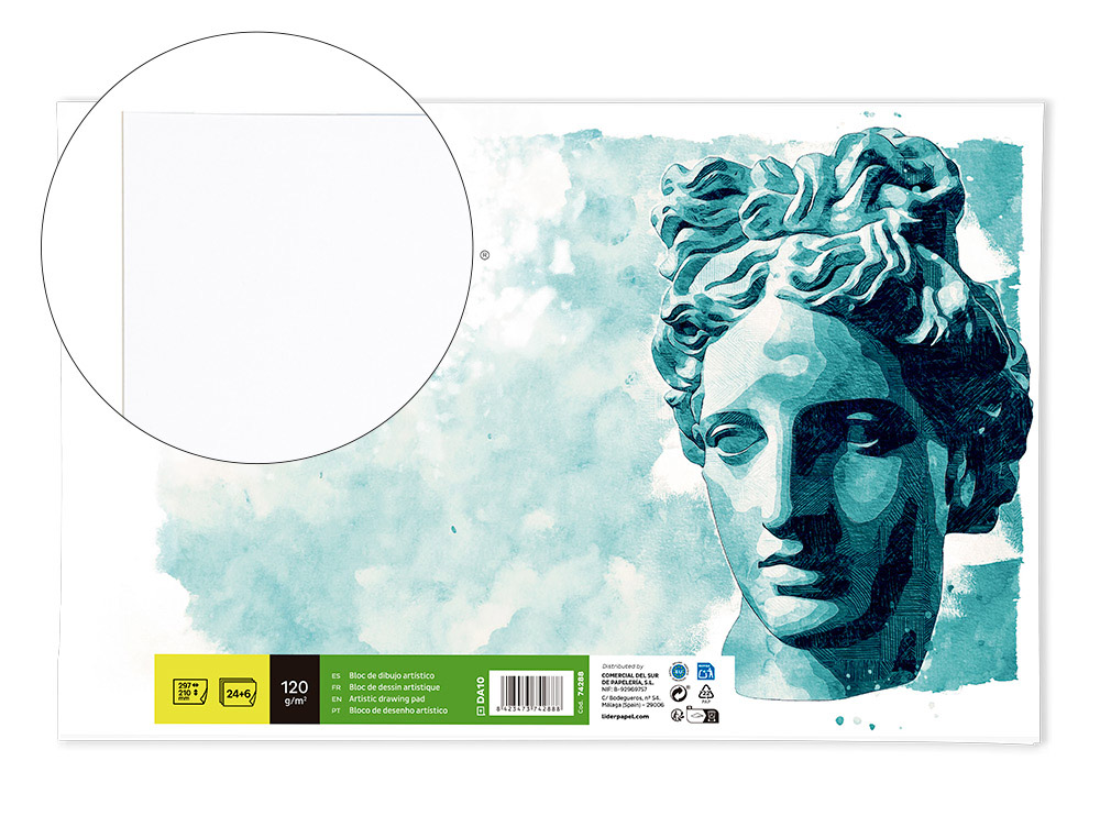 BLOCO DE DESENHO LIDERPAPEL ARTISTICO COLADO 210X297 MM DIN A4 30 FOLHAS 120/M2 SEM ESQUADRIA