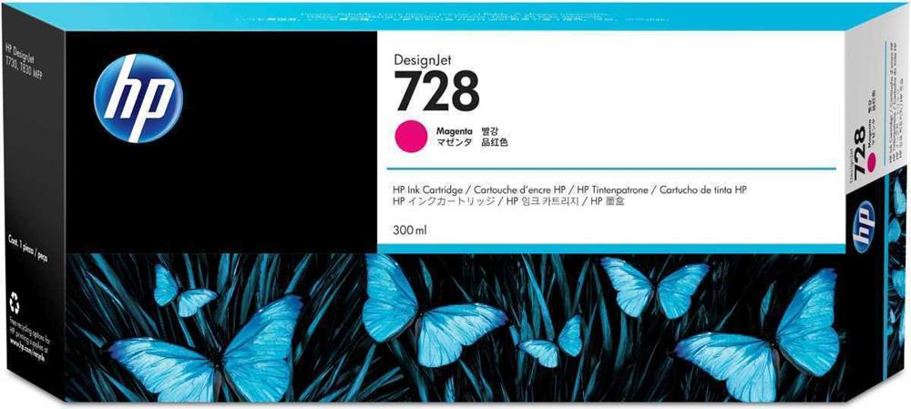 TINTEIRO HP 728 MAGENTA DESIGNJET T730/T830 300ML F9K16A