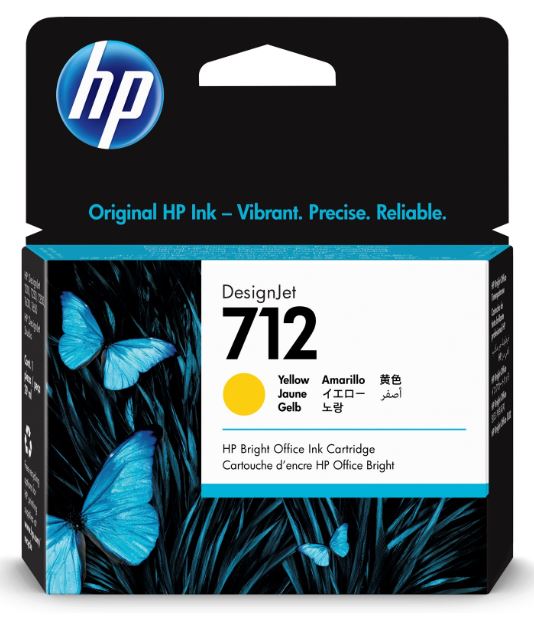 TINTEIRO HP 712 AMARELO DESIGNJET T630 29ML 3ED69A