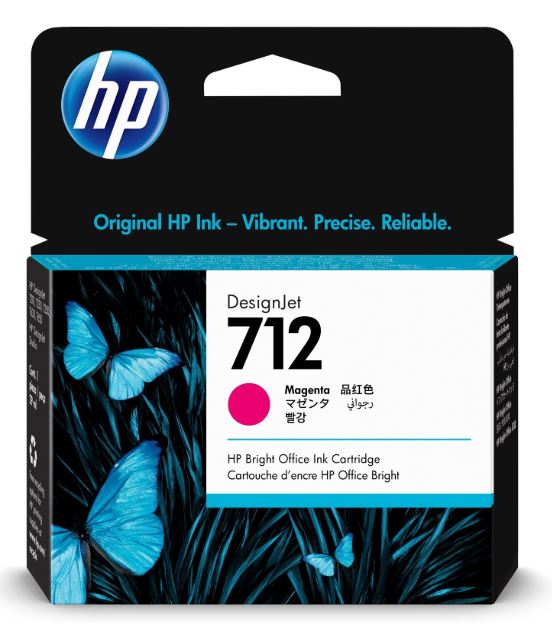 TINTEIRO HP 712 MAGENTA DESIGNJET T630 29ML 3ED68A